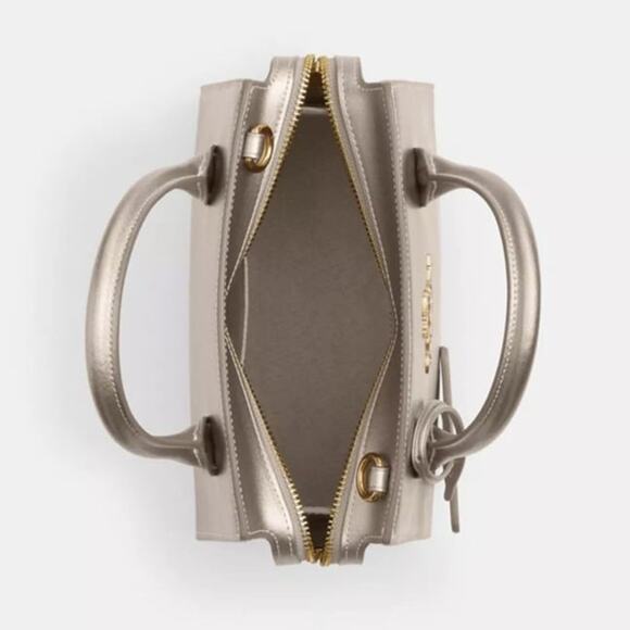 ❤️ COACH Andrea Carryall Bag Pearlized Smooth Leather Light Champagne - Picture 3 of 10